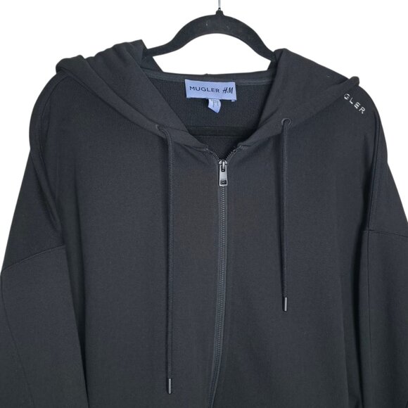 Mugler x H&M Corset Waist Black Hooded Zip Jacket Size XXL - Picture 5 of 14
